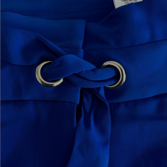 Tahari Royal Blue Wide Leg Pants Size 10 | High Waist & Cropped Fit NWT - Picture 14 of 14